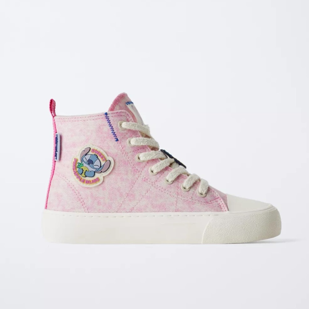 Zara Disney Stitch high top sneakers size 3.5/35
